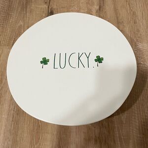 Rae Dunn St Patrick’s Day Lucky Cake Stand